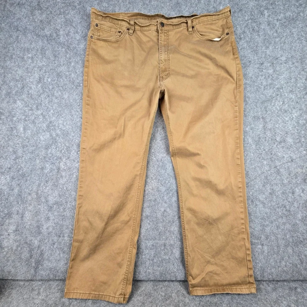 Levi's 541 Athletic Taper Mens 42x30 Tan Khaki Stretch Chino Pants 18181-0151